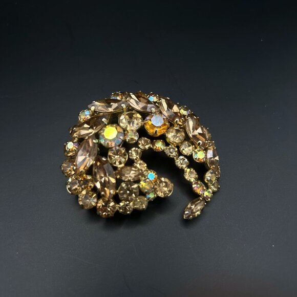 Vintage Rhinestone Brooch – Likely 1960s–1970s – Juliana / Sherman Style - Picture 7 of 10